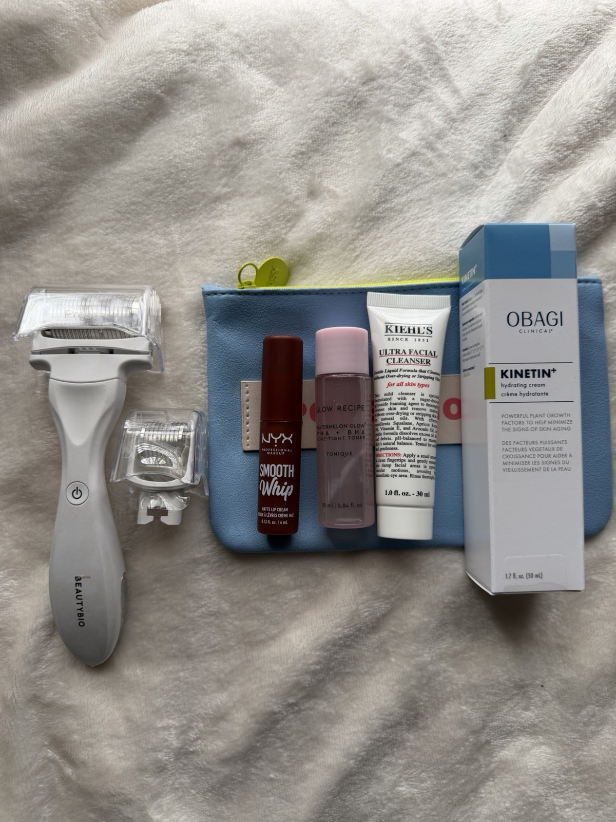 Beauty Bio Face Roller with Microtip Attachments And Skincare Bundle, New