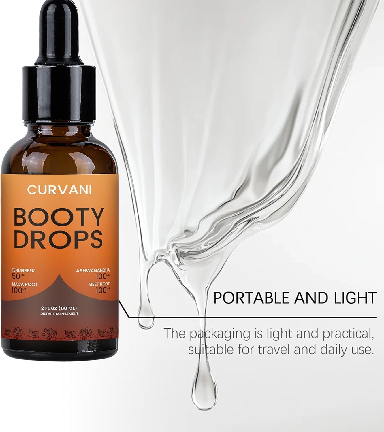 Booty Drops Lifting Serum Concentrated Formula 2 Oz. Custom-Designed for Women’S