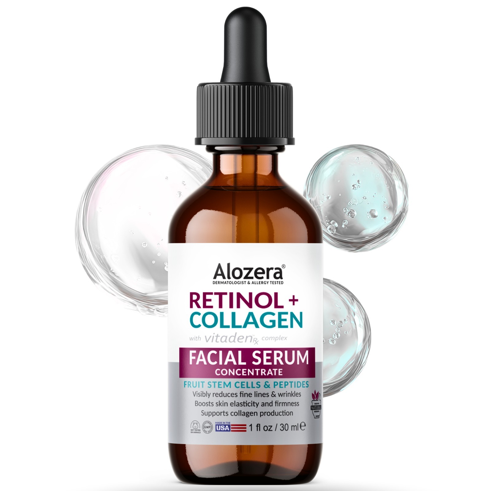 Alozera Retinol Collagen Serum Face Anti Aging Wrinkles Firming Stem Cell