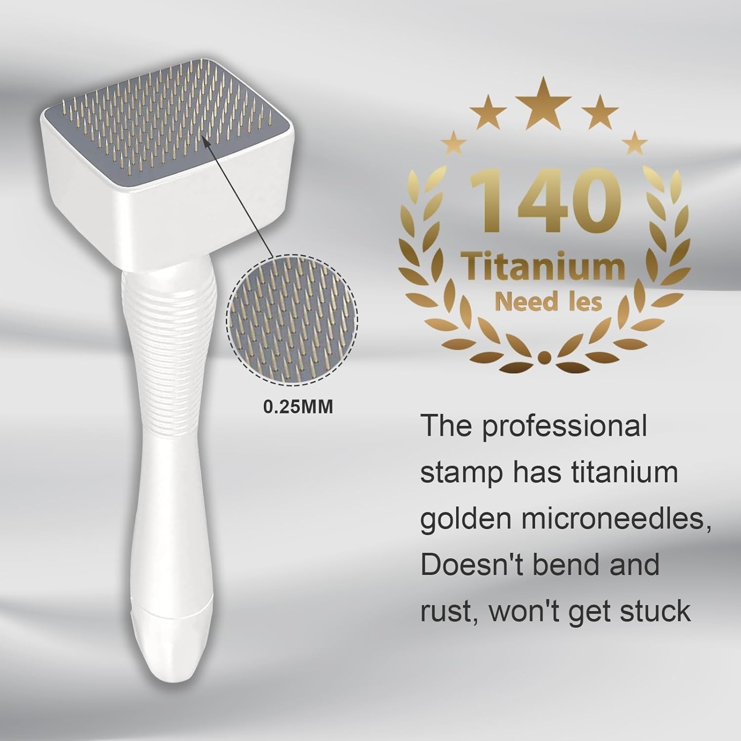 Titanium Microneedles Derma Stamp – Roller Alternative White