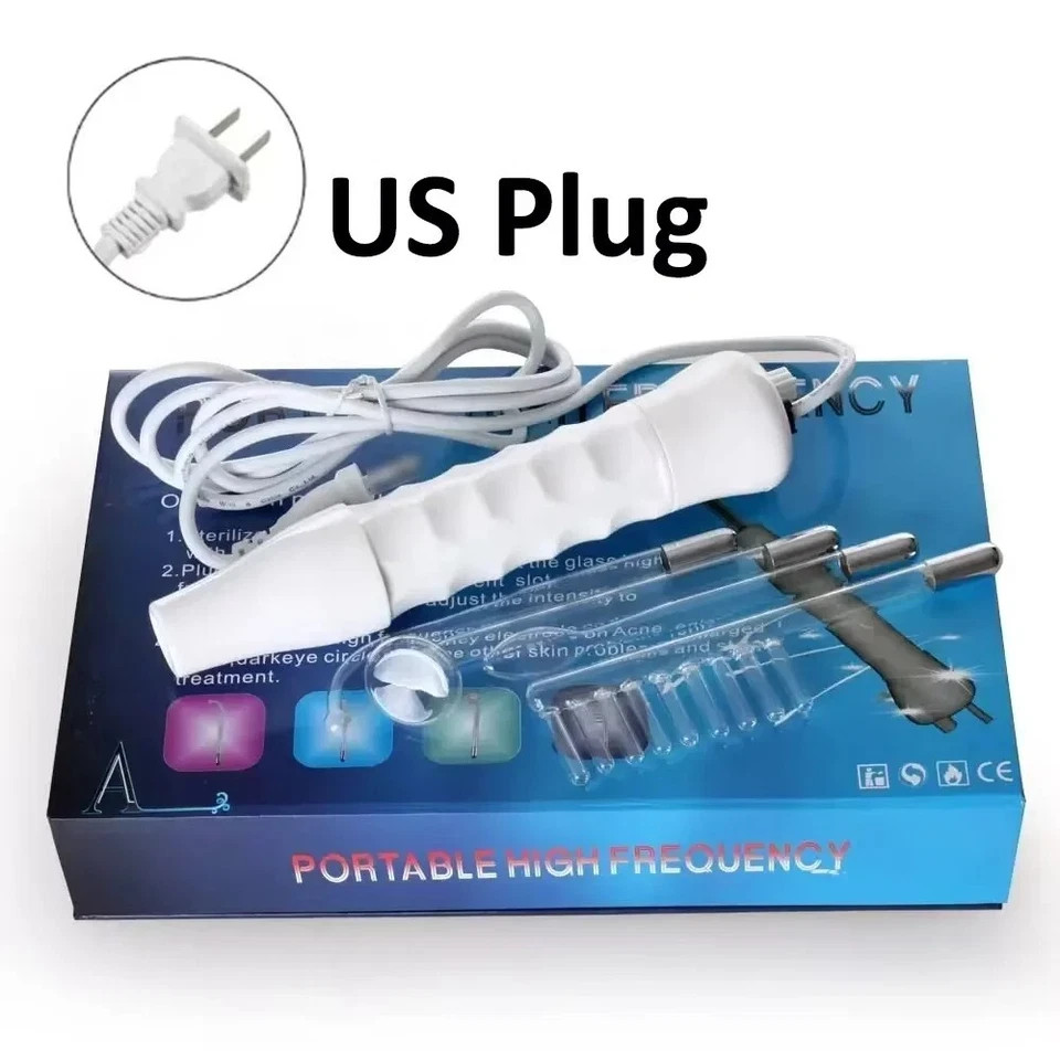 High Frequency Facial Skin Care Wand Machine Anti-aging Acne Hair Treatment Set