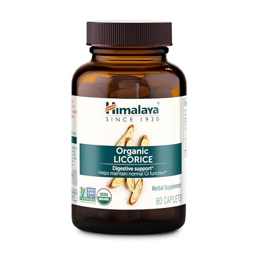 Organic Licorice, 60 Day Supply – Digestive Health 60 Count (Pack of 1)