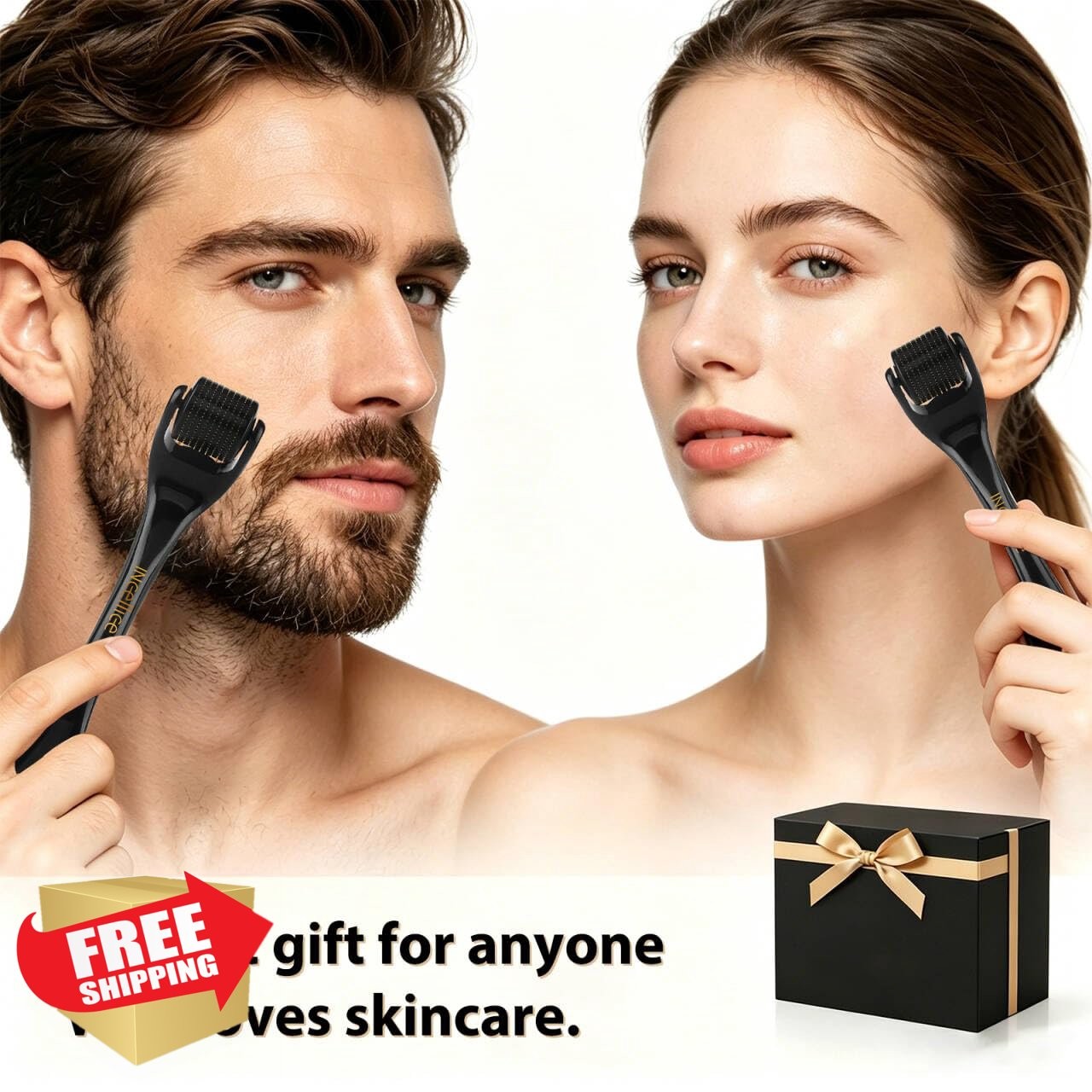 INCELLICE 0.5 Glossy Black Derma Roller