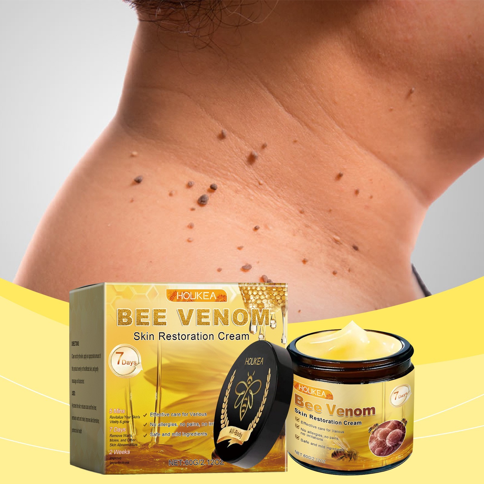2X Bee Venom Skin Restoration Cream, Professional Bee Venom Skin Treatment Cream