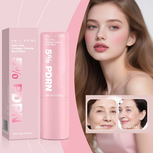PDRN Pink Collagen Volume Multi Balm Stick for Eyes Face & Neck Under Eye Balm
