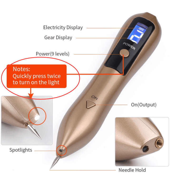 9Gear Fibroblast Plasma Pen Wart Tattoo Freckle Removal Sweep Dark Spot Skin Tag