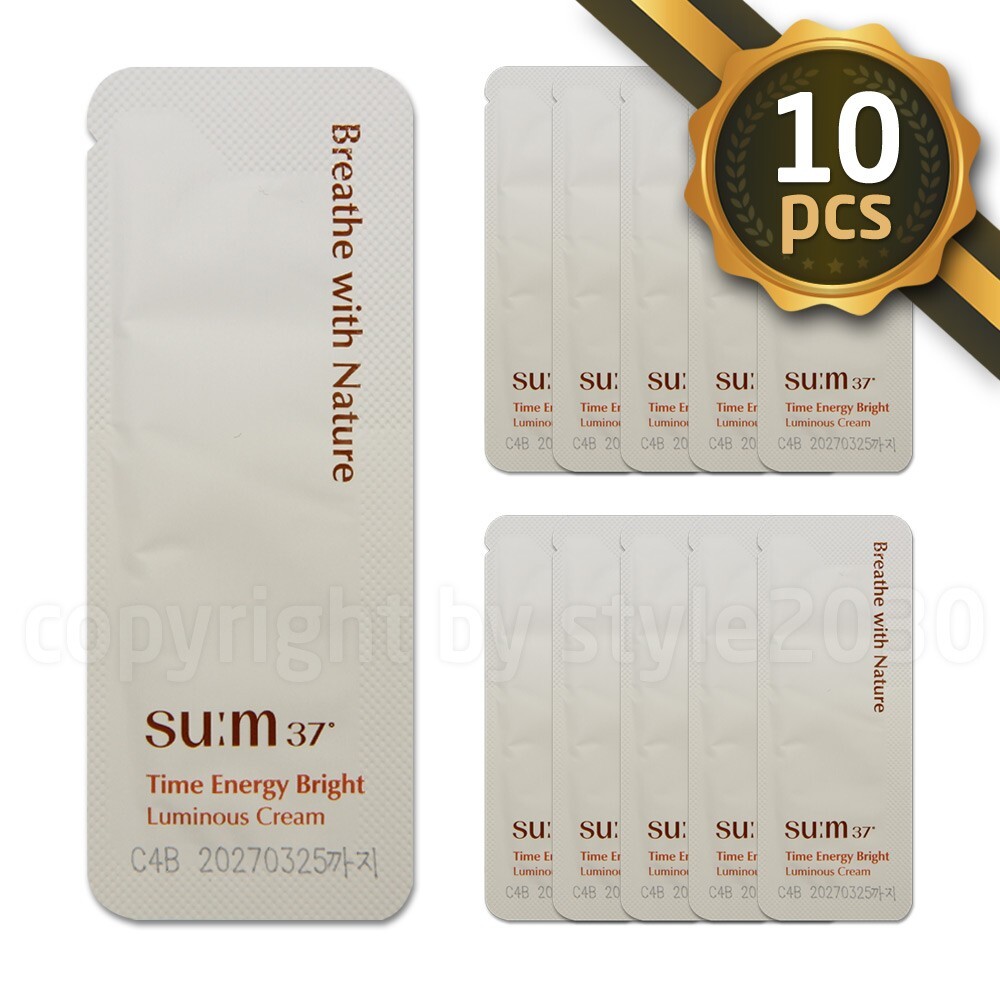 SU:M37 Time Energy Bright Luminous Cream 1ml x 10pcs (10ml) Whitening SUM37