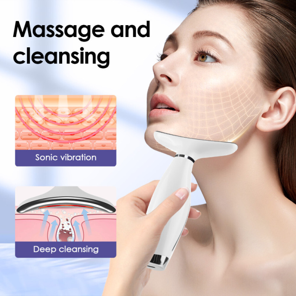 Neck Face Massager Face Sculpting Tool 7 Colour Modes and Vibration for Facial