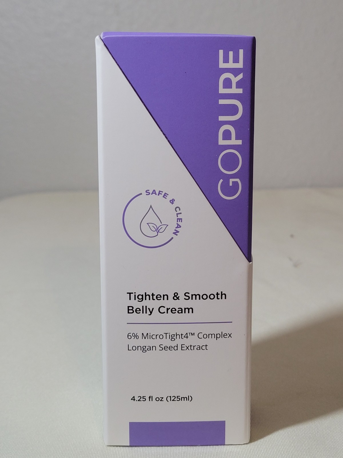 GoPure Tighten & Smooth Belly Cream – 6% MicroTight4 Complex – 4.25 fl oz – New