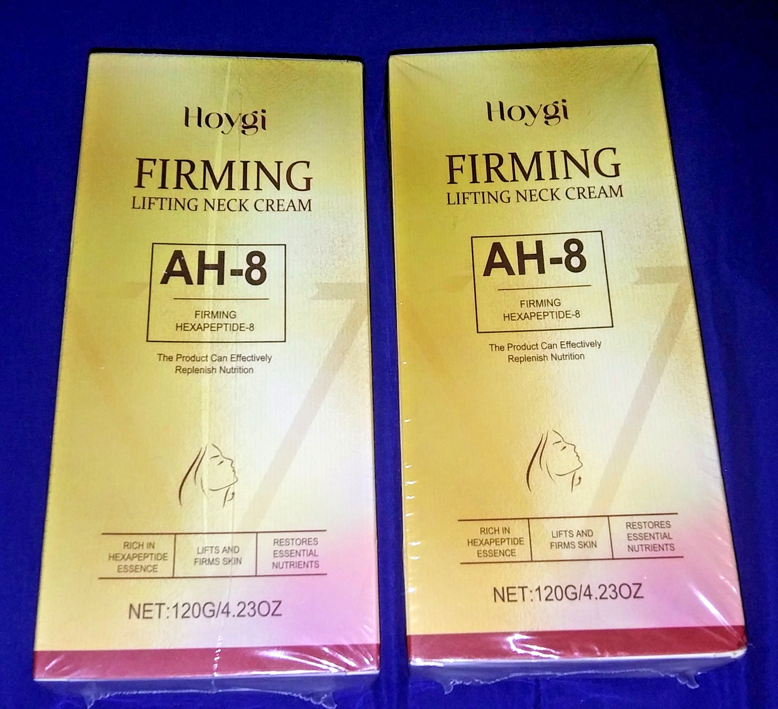 2 Tubes HOYGI Firming Lifting Neck Cream HEXAPEPTIDE AH-8 4.23OZ NIB Exp 2028
