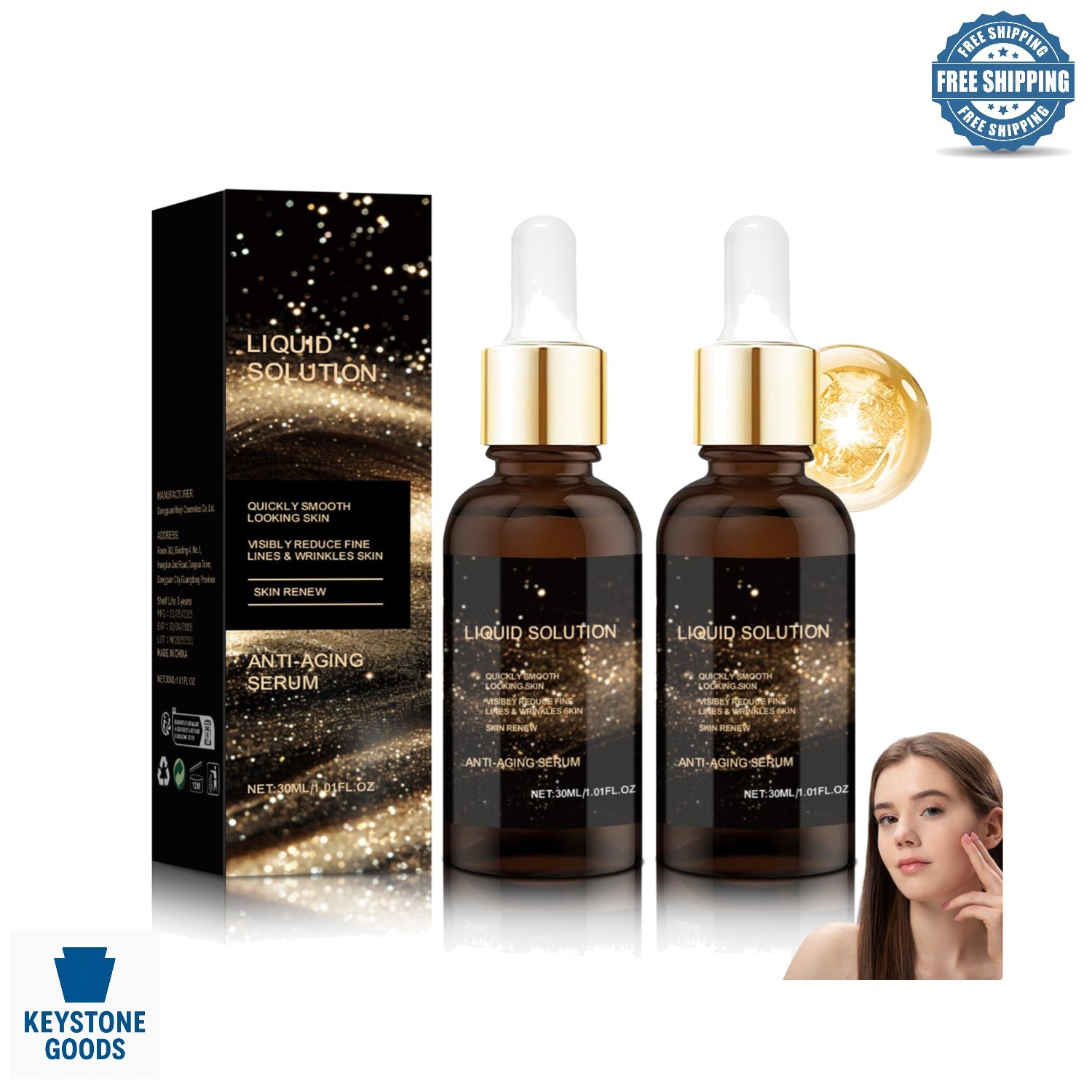 Olavitas Anti-Aging Face Serum with Retinol & Aloe – Deep Moisturizing & Firm…