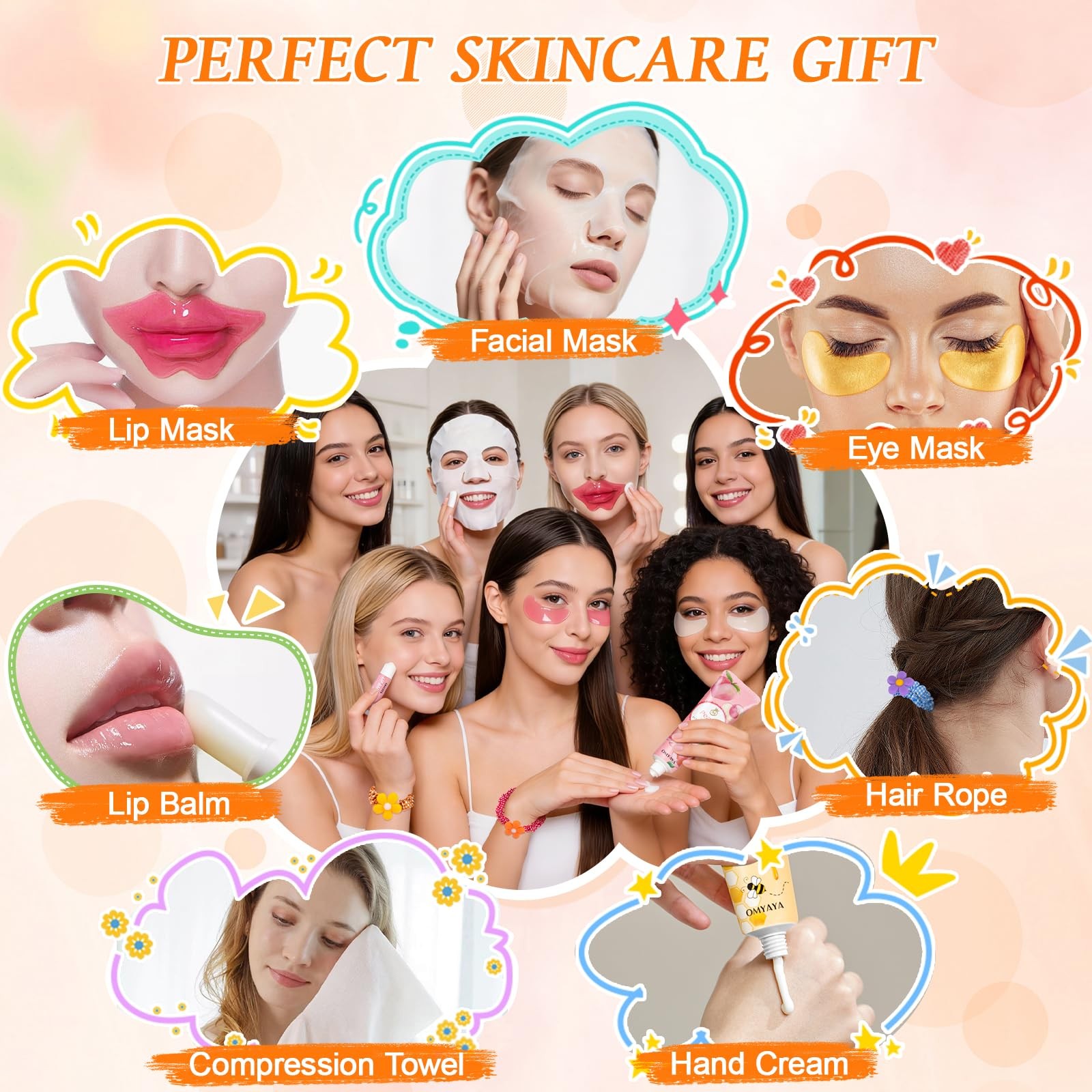 60PCS Bulk Gifts for Women, Spa Party Supplies with Face Masks Skincare, Unde…