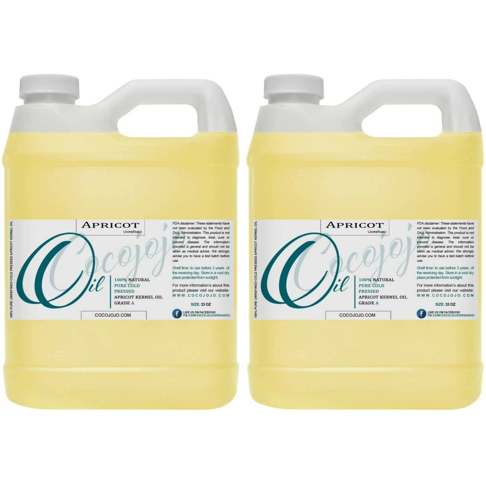 Apricot oil organic 4 LB 64 oz 100% pure unrefined cold pressed non gmo bulk raw