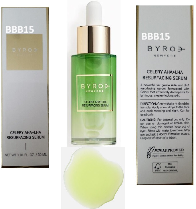 BYROE Celery AHA+LHA Resurfacing Serum,30ML FULL SIZE NEW WITH BOX