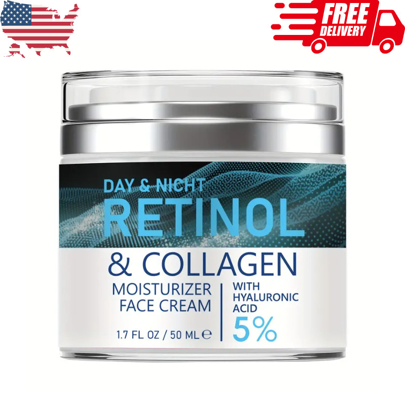Day And Night Retinol & Collagen Moisturizer Face Cream W Hyaluronic Acid 1.7oz