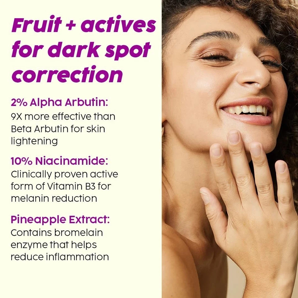 The Plant Fix Plix 2% Alpha Arbutin Pineapple Face Serum All Skin 30ml Pack of 2