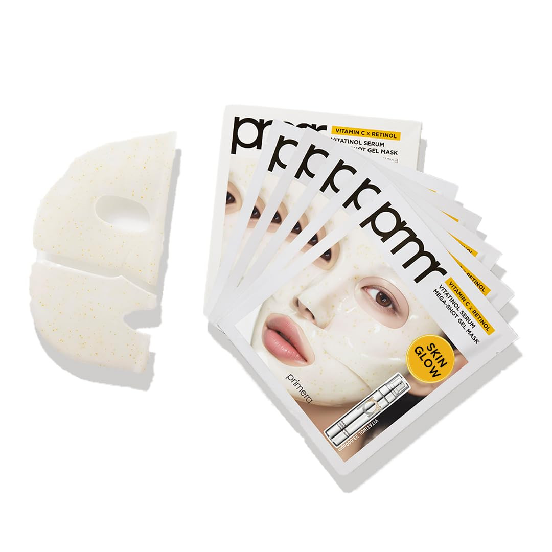 (PRMR Vitatinol Serum Gel Mask – Vitamin C & Retinol for Collagen Synthesis, Ove