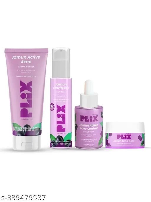 The Plant Fix Plix Jamun Active Acne Range Kit -Reduces Active Acne & Detoxifies