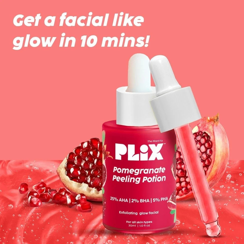 PLIX – THE PLANT FIX 25% AHA+ 2% BHA + 5% PHA Pomegranate Peeling Potion 30ml