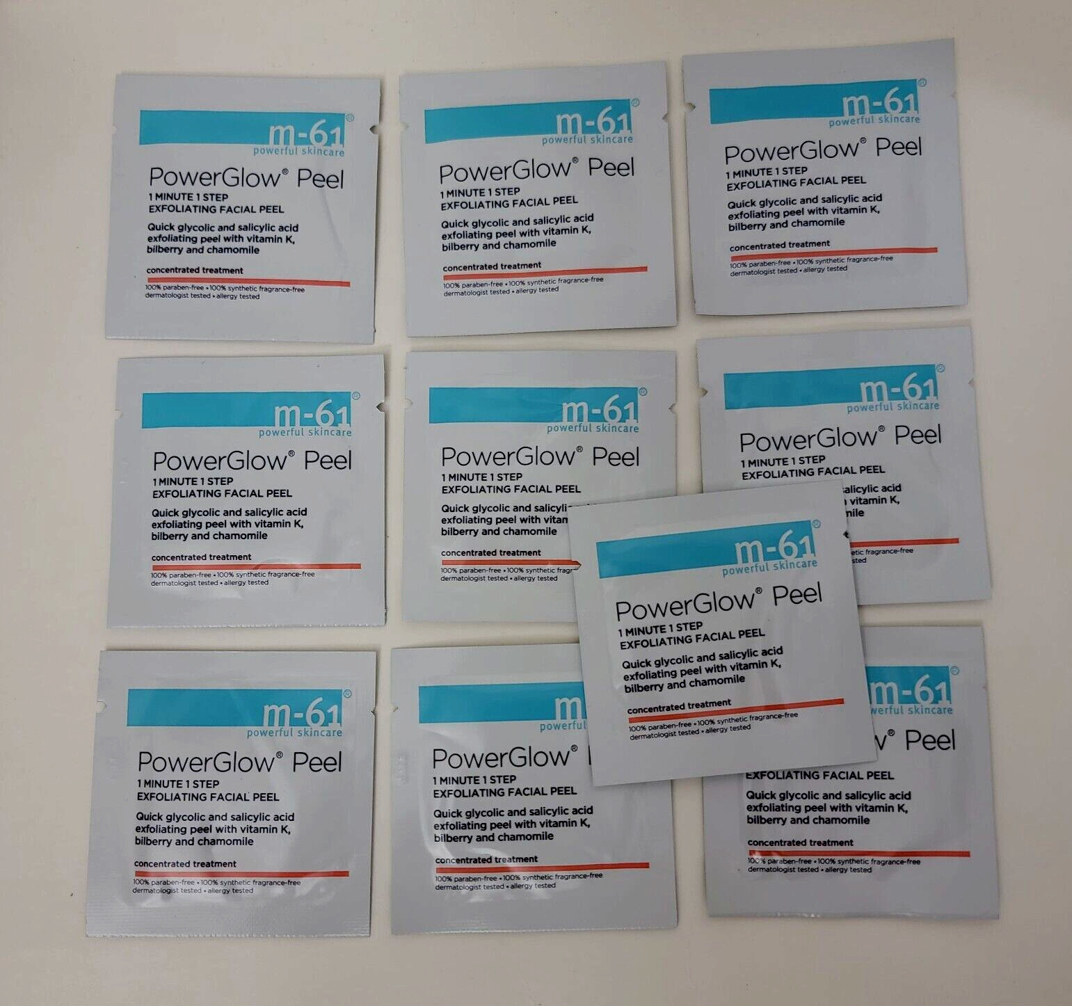 M-61 POWERFUL SKINCARE POWERGLOW PEEL EXFOLIATING FACIAL PEEL (10 TREATMENTS)
