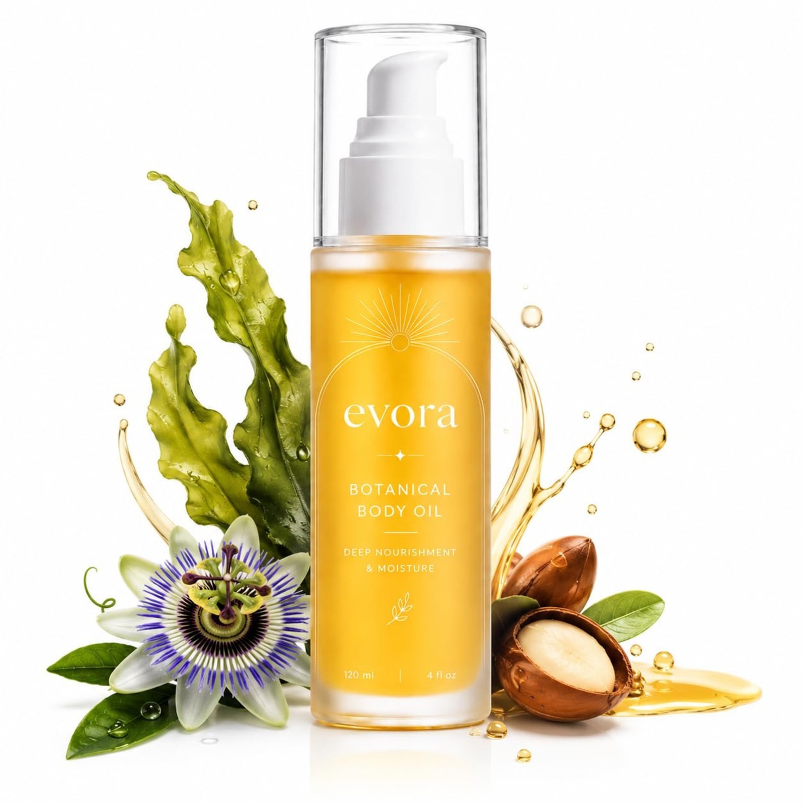 Evora Botanical Body Oil 120ml Lightweight Moisturizing Oil for Dry Skin