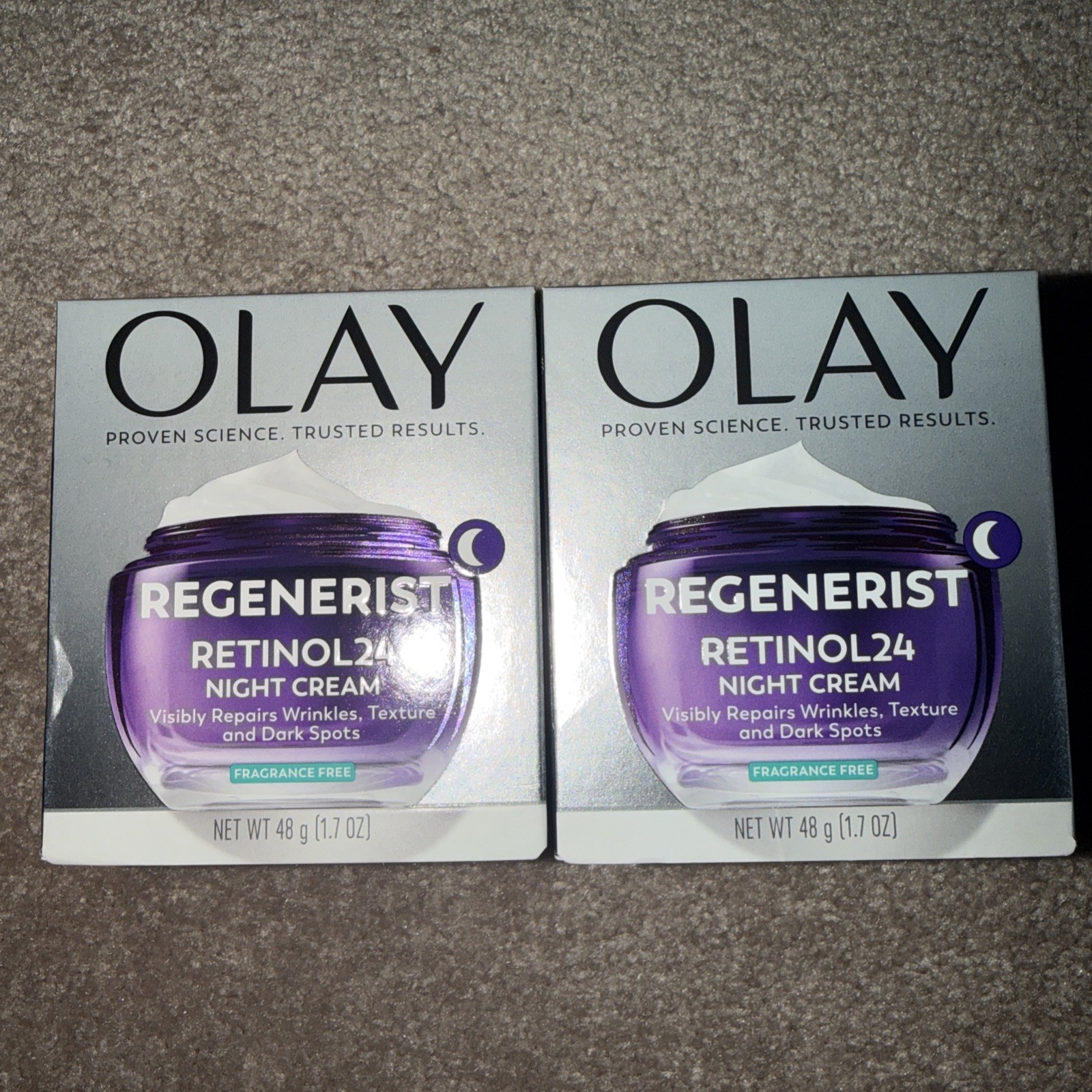 Olay Regenerist Retinol 24 Night Face Moisturizer – 1.7oz (2 Boxes)