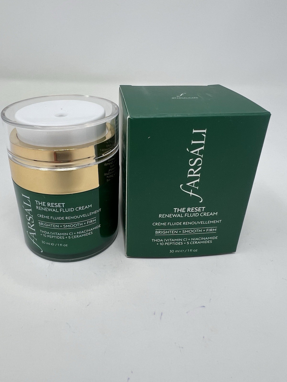 Farsali The Reset Renewal Fluid Cream Brighten & Smooth & Firm 1 Fl Oz Free Ship