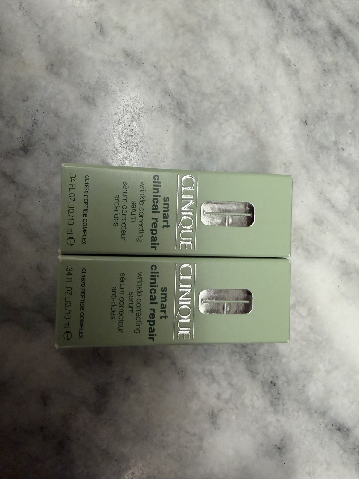 Clinique Smart Clinical Repair Wrinkle Correcting Serum .34oz 2 pack New In Box