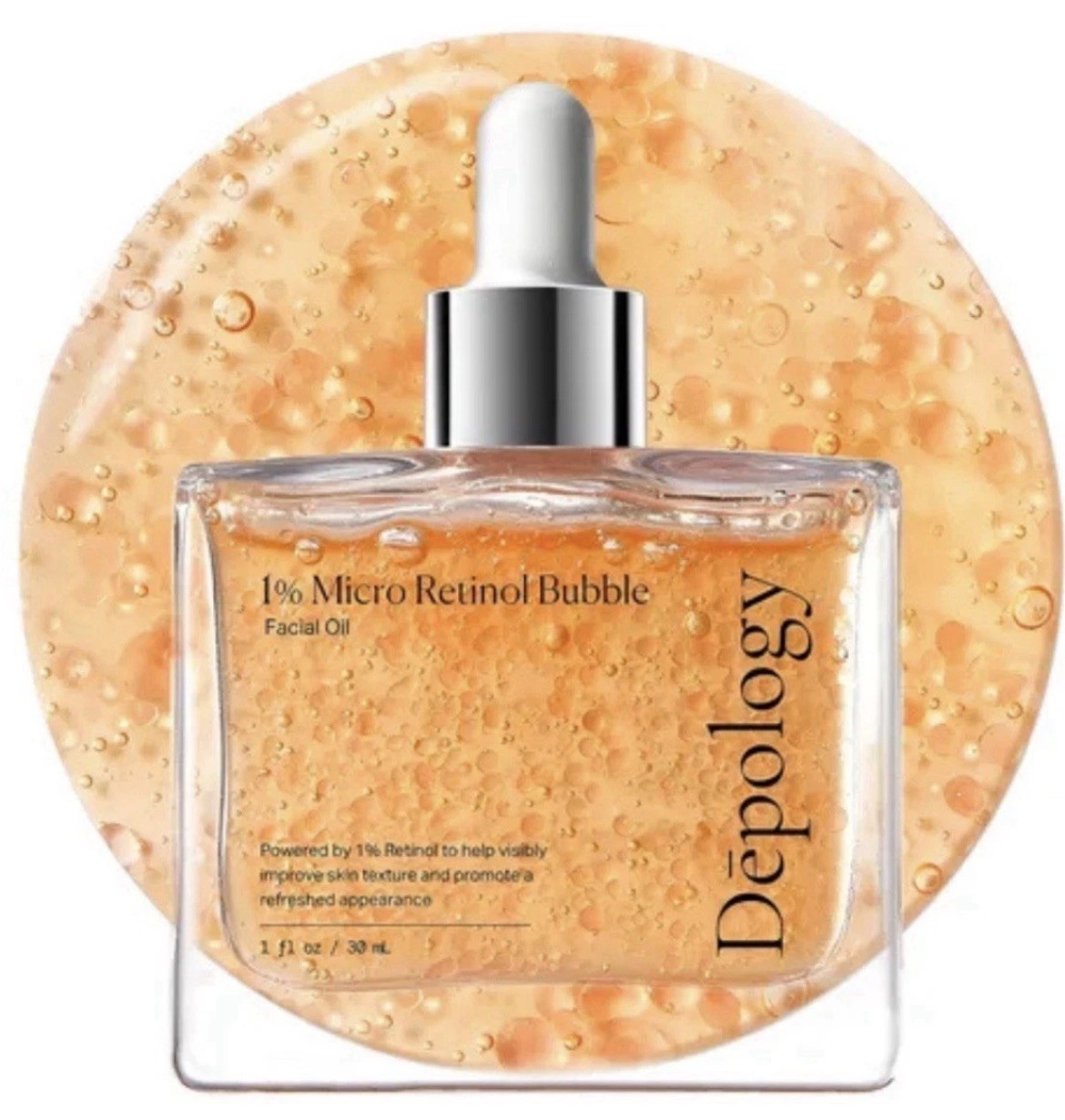 NEW & SEALED Dépology 1% Micro Retinol Bubble Facial Oil 30mL Anti-Aging Firming