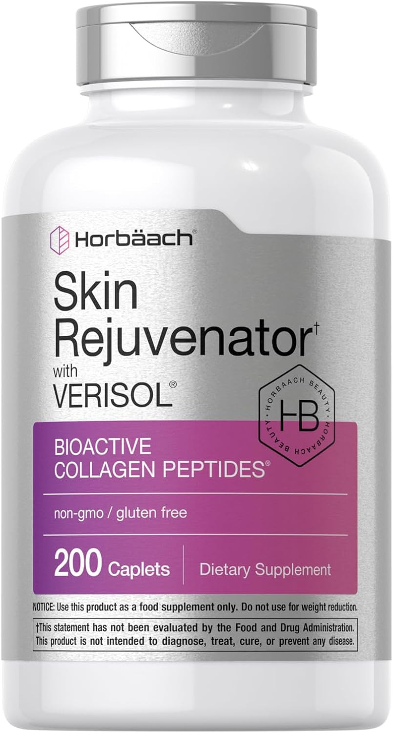 Skin Rejuvenator Bioactive Collagen Peptides Type I & III, 200 Caplets, Non-GMO