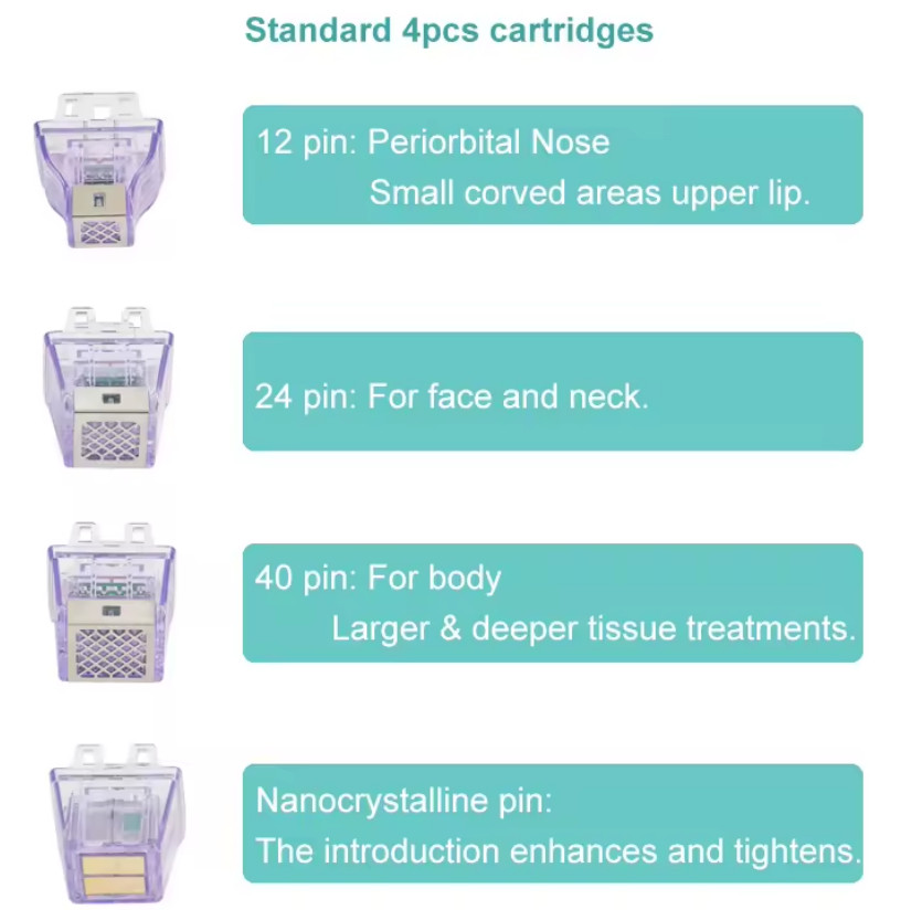 Replacement Cartridge 12/24/40/Nano Pin Tips for Fractional Skin Care Machine