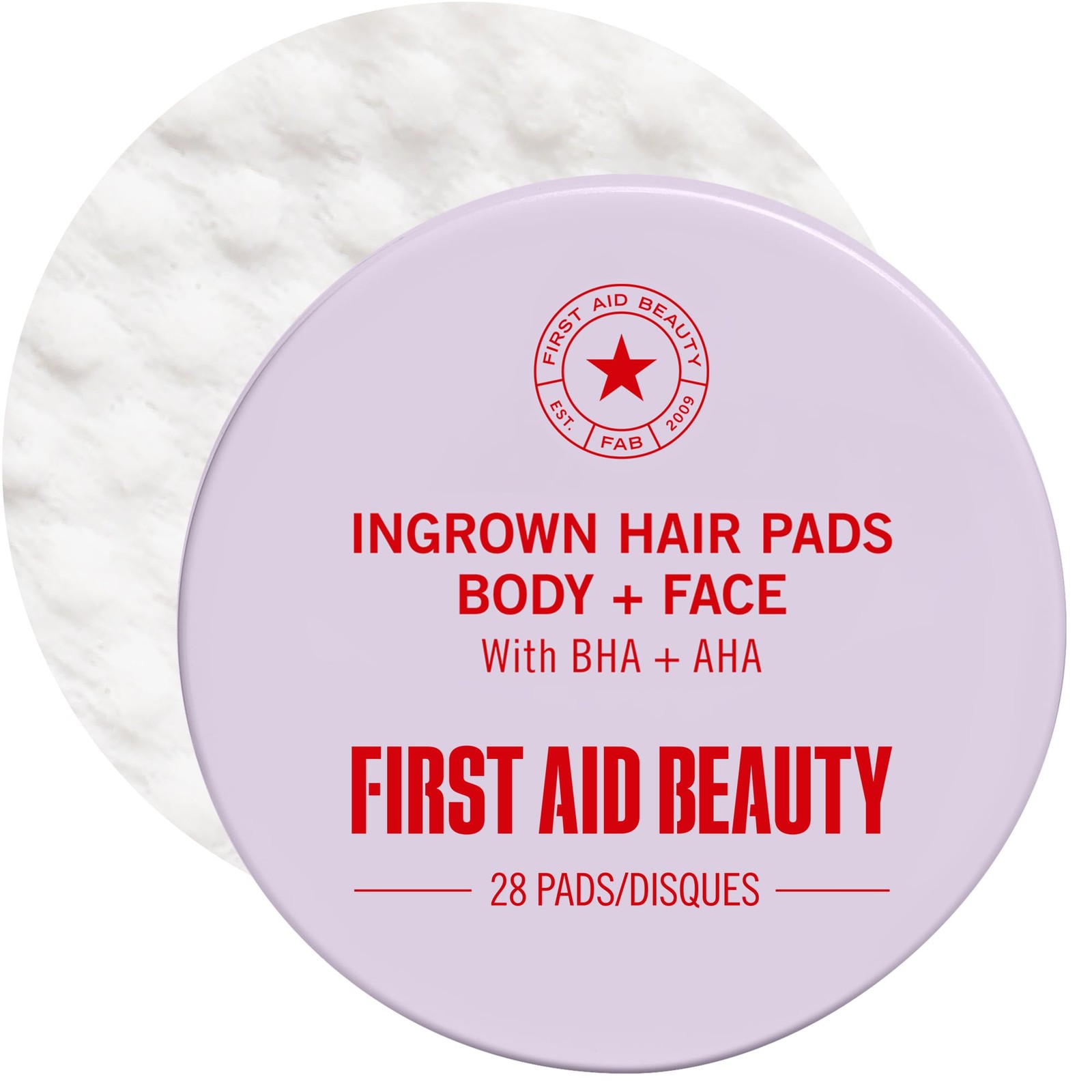 First Aid Beauty Ingrown Hair Pads, BHA + AHA 28 Count (Pack of 1), White