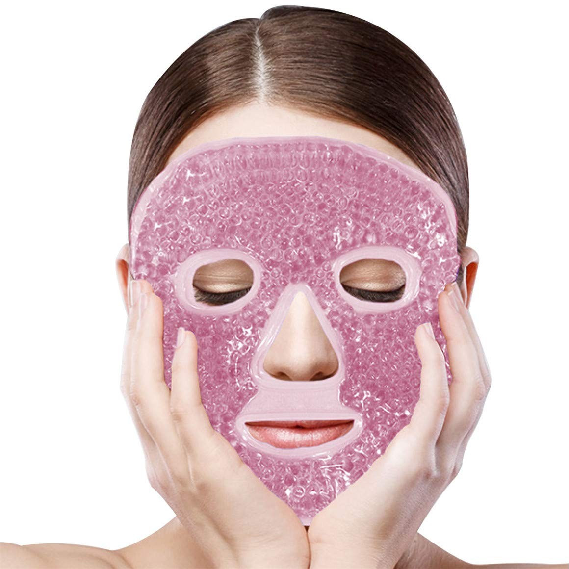 Hot and Cold Face Mask, Flexible Full Face Gel Ice Pad, Reusable Spa Compress…