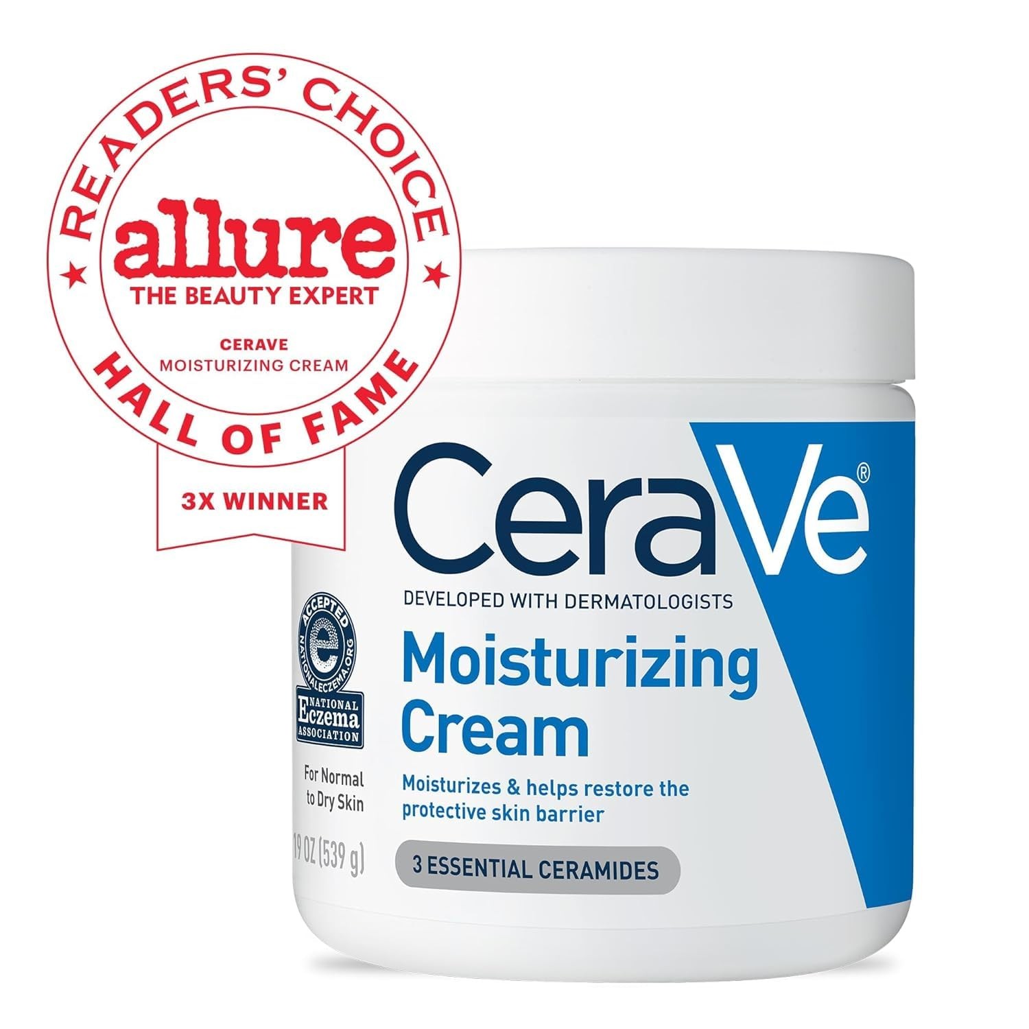 Moisturizing Cream Body Face Dry Hyaluronic Acid Ceramides Fragrance Free 19oz
