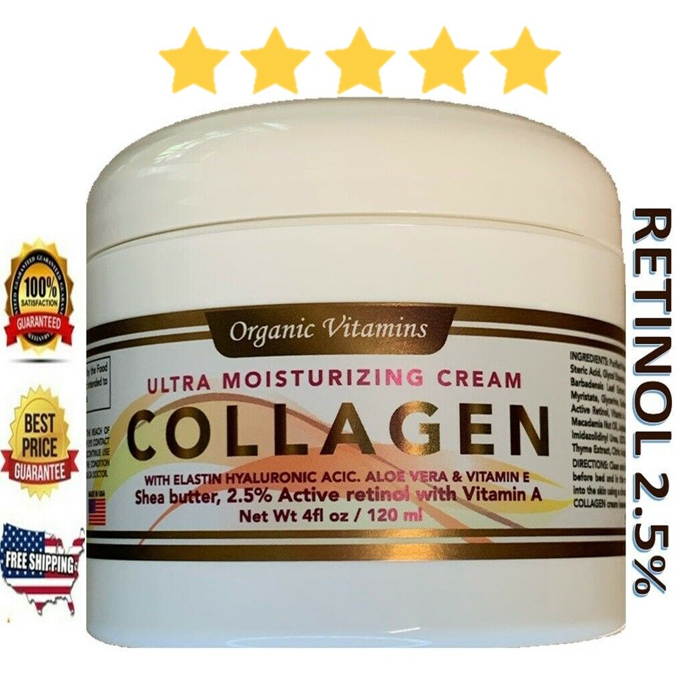 RETINOL CREAM Face Anti Aging + Hyaluronic Acid Vitamin A E Aloe Vera FACE