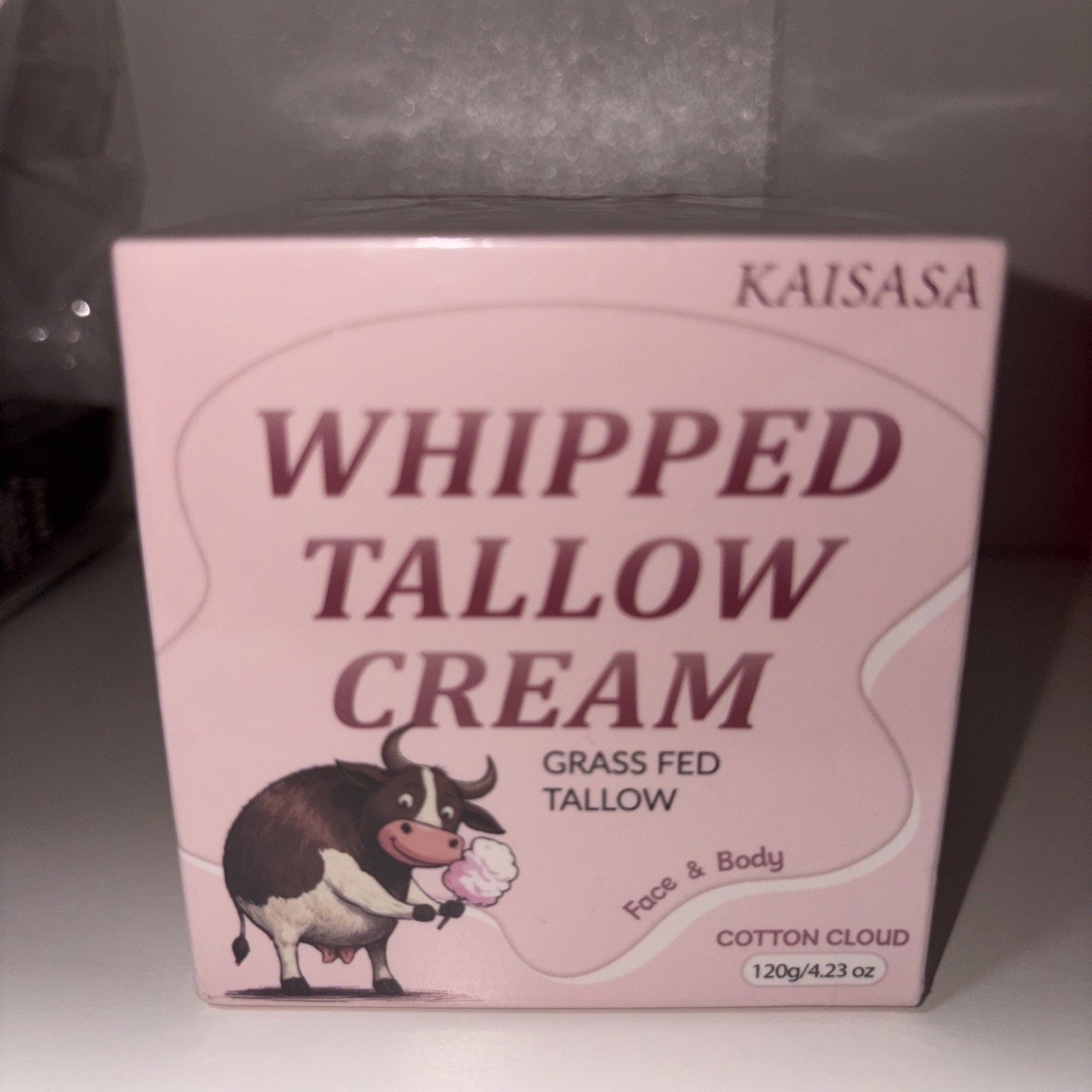 KAISASA Whipped Tallow Cream 4.23 oz. Cotton Cloud, Face & Body