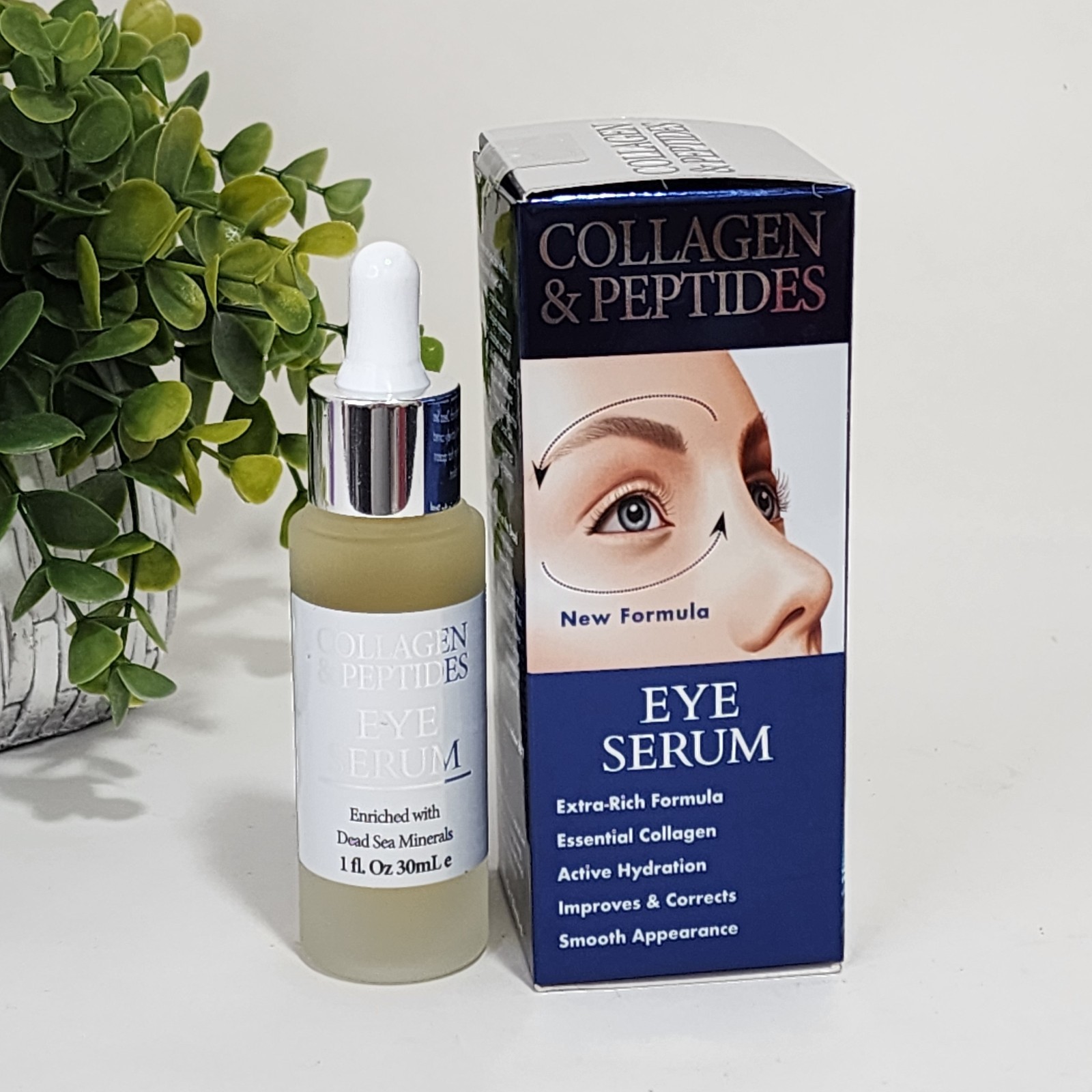 Spa Cosmetics Collagen & Peptides Eye Serum with Dead Sea Minerals 1 fl oz/ 30mL
