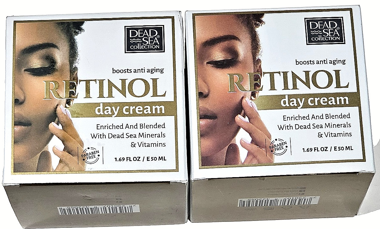 2 Pack Dead Sea Collection Boosts Anti Aging Retinol Day Cream 1.69oz