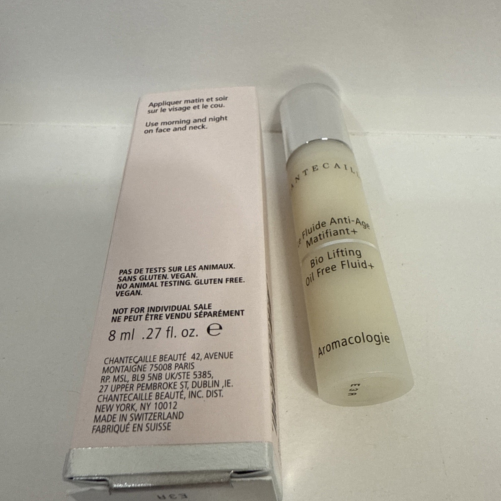 Chantecaille Bio Lifting Oil Free Fluid + .27oz/8ml NIB Travel Size