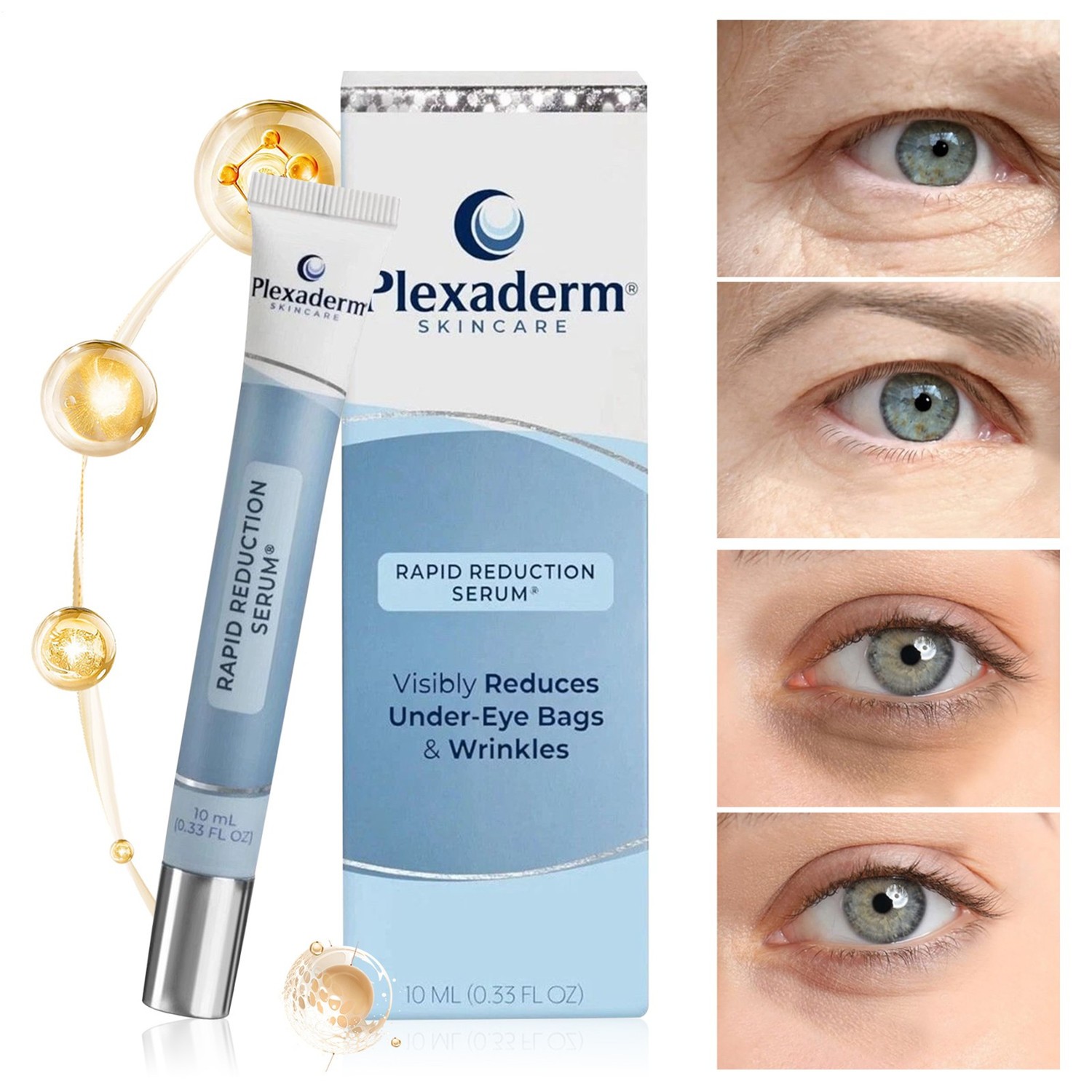 🔥Plexaderm Rapid Reduction Serum 0.33oz Visibly Reduces Under-Eye Bags,Wrinkles