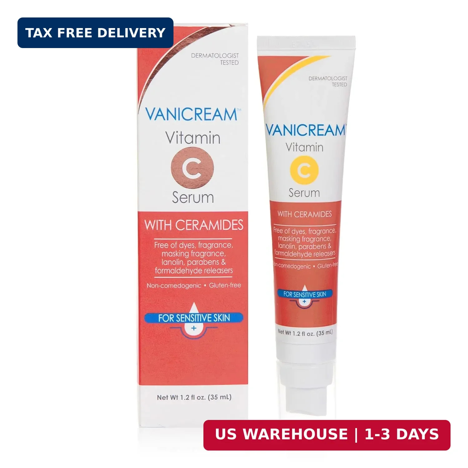 Vanicream Vitamin C Serum, 1.2 Fl Oz, Formulated without Common Irritants for Se