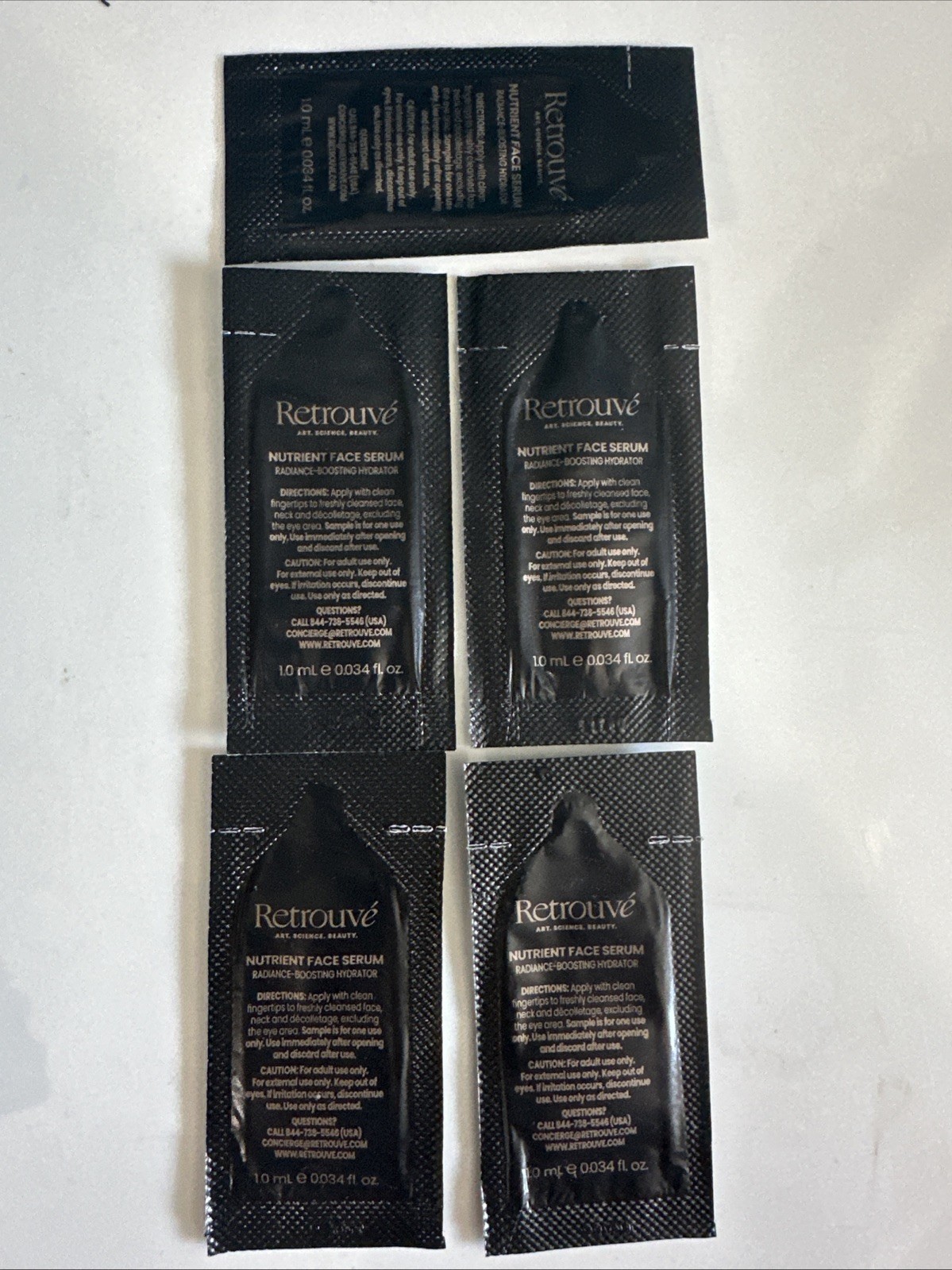 RETROUVE Noutrient Face Serum 0.08oz/2.5ml Trial Packet NEW