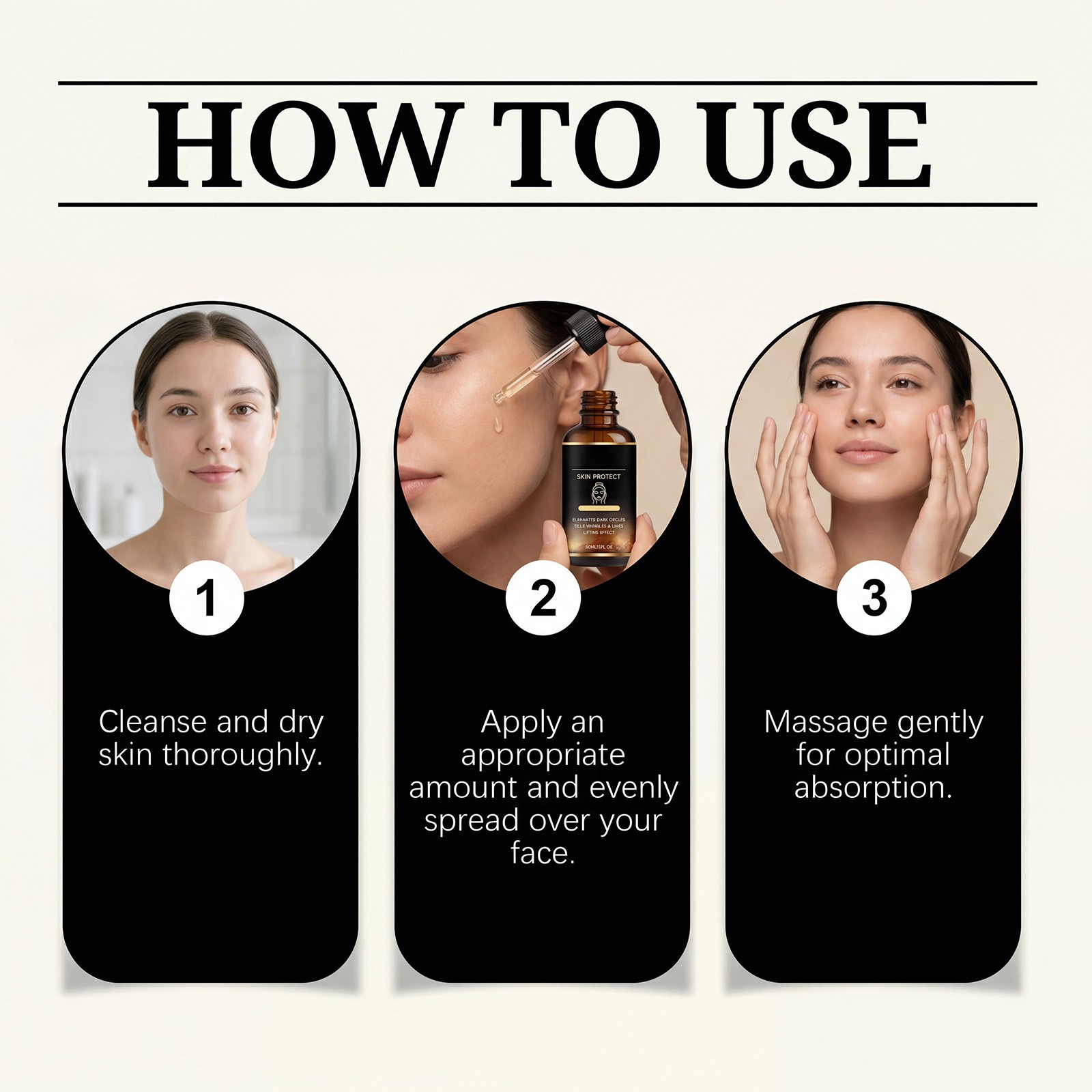 2PCS Skin Protect Serum Black Women Gentle Facial Skin Care Moisturizing Serum
