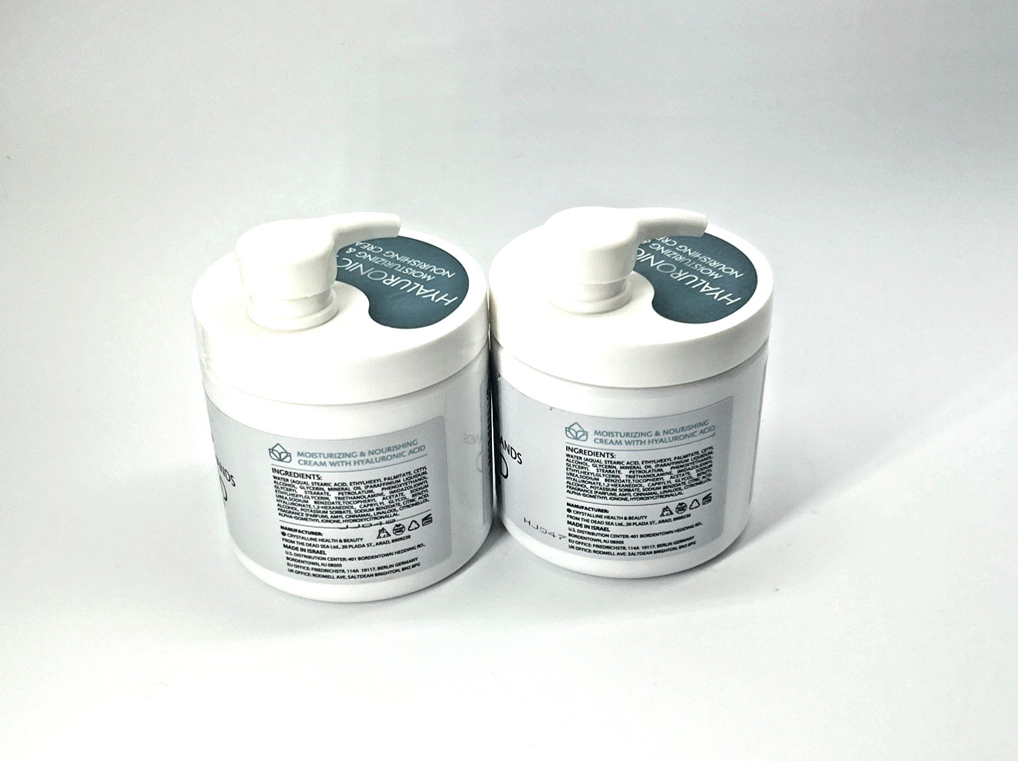 2 SkinCare Professional Size Hyaluronic Acid 3-in-1 Cream 16.9oz Face Neck Hands