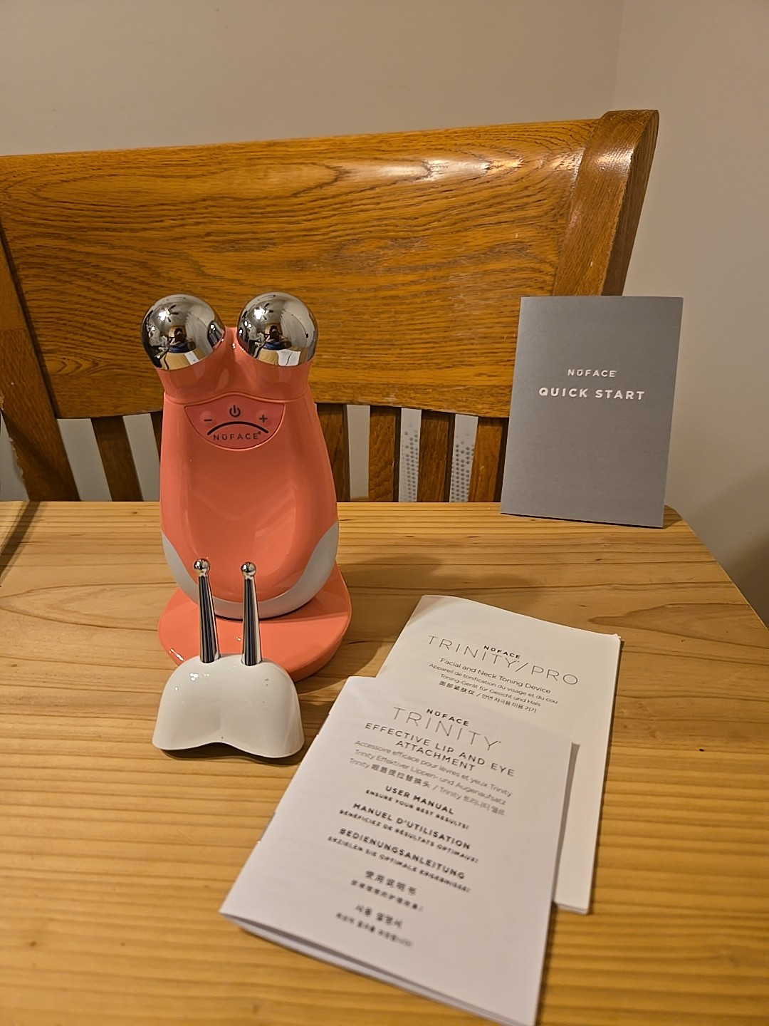 Nu Face Trinity Pro W/ELE Attachment , Brush Coral Reef New NEVER USED