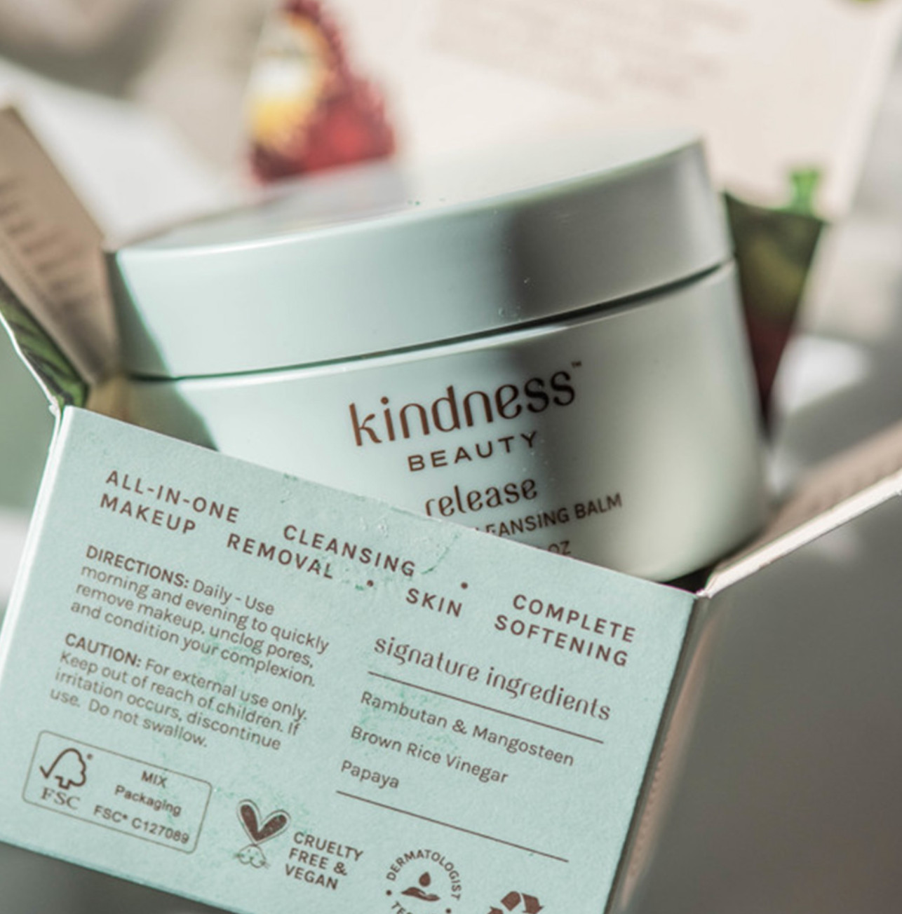 Kindness Beauty Release Oil to Milk Cleansing Balm 70g NEW Vegan Clean
