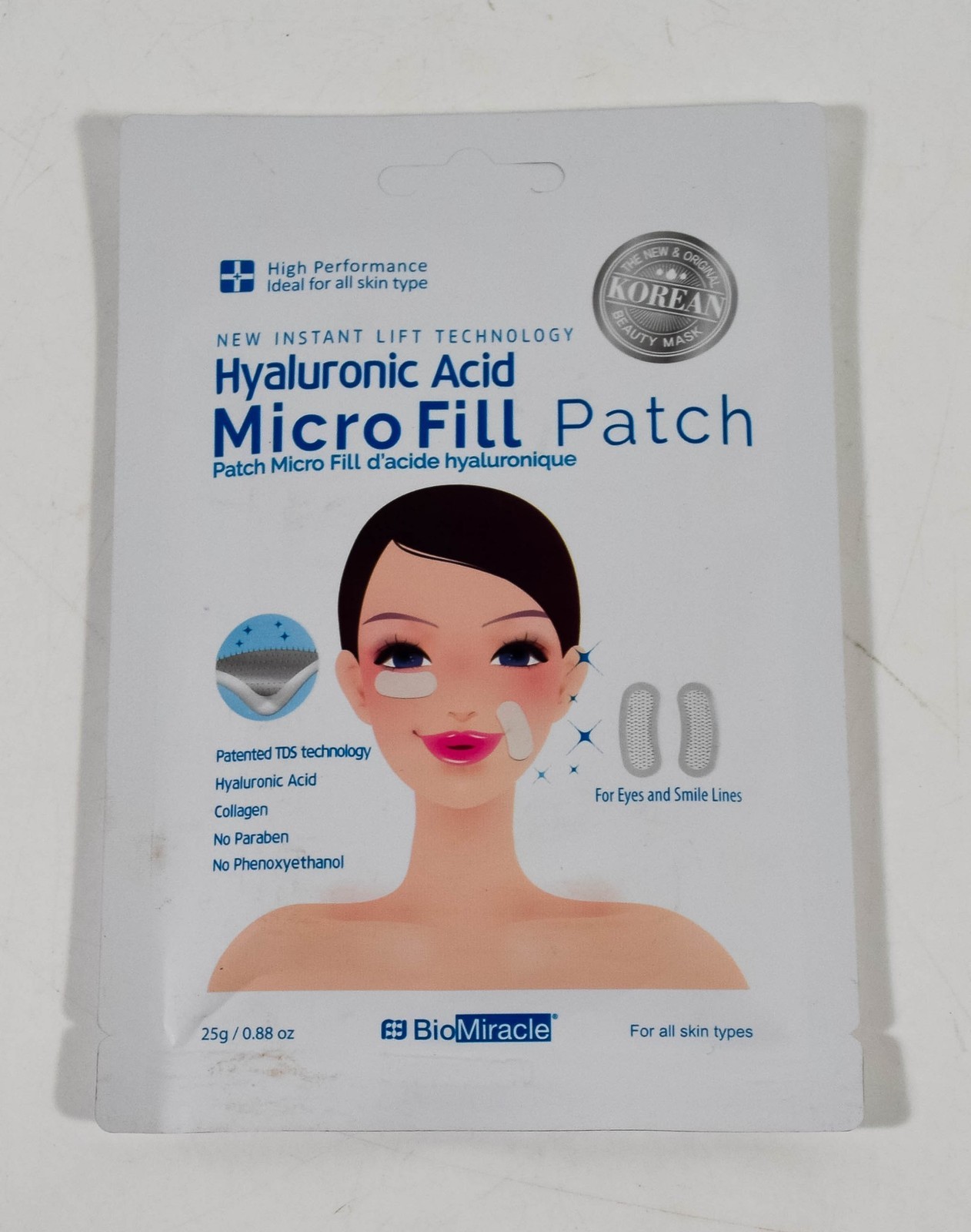 BioMiracle instant lift Hyaluronic Acid MICRO FILL PATCH Needle eyes/smile lines
