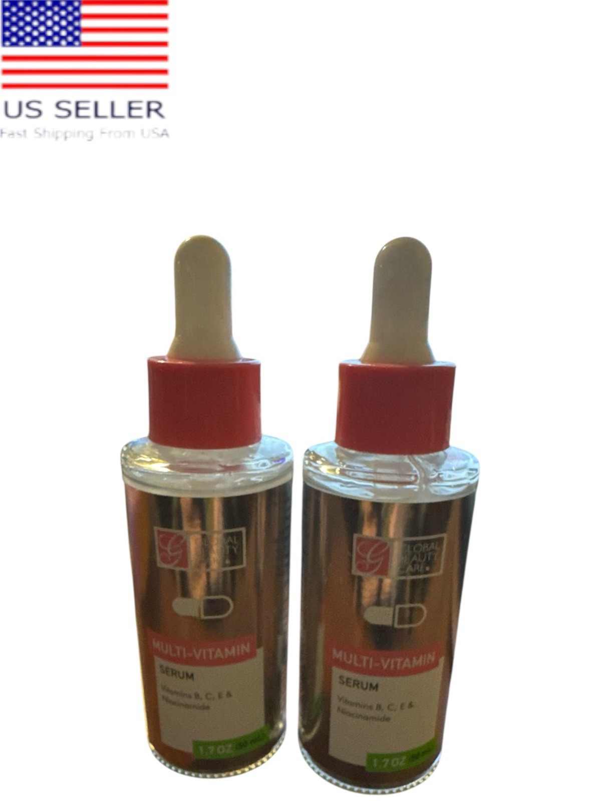 Global Beauty Care Multi-Vitamin Serum Vitamins B C E & Niacinamide 2 Piece