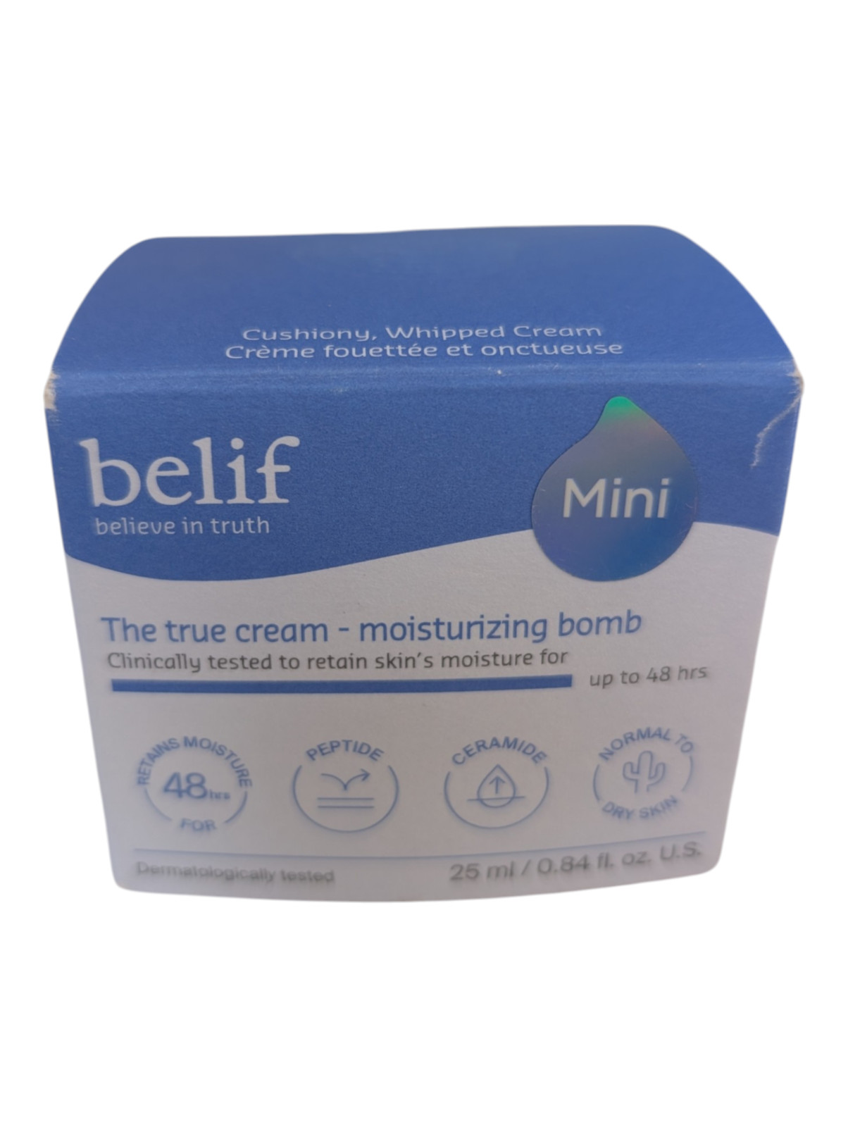 belif The True Cream-Moisturizing Bomb 25ml/.84fl.oz, NIB, Ships Free