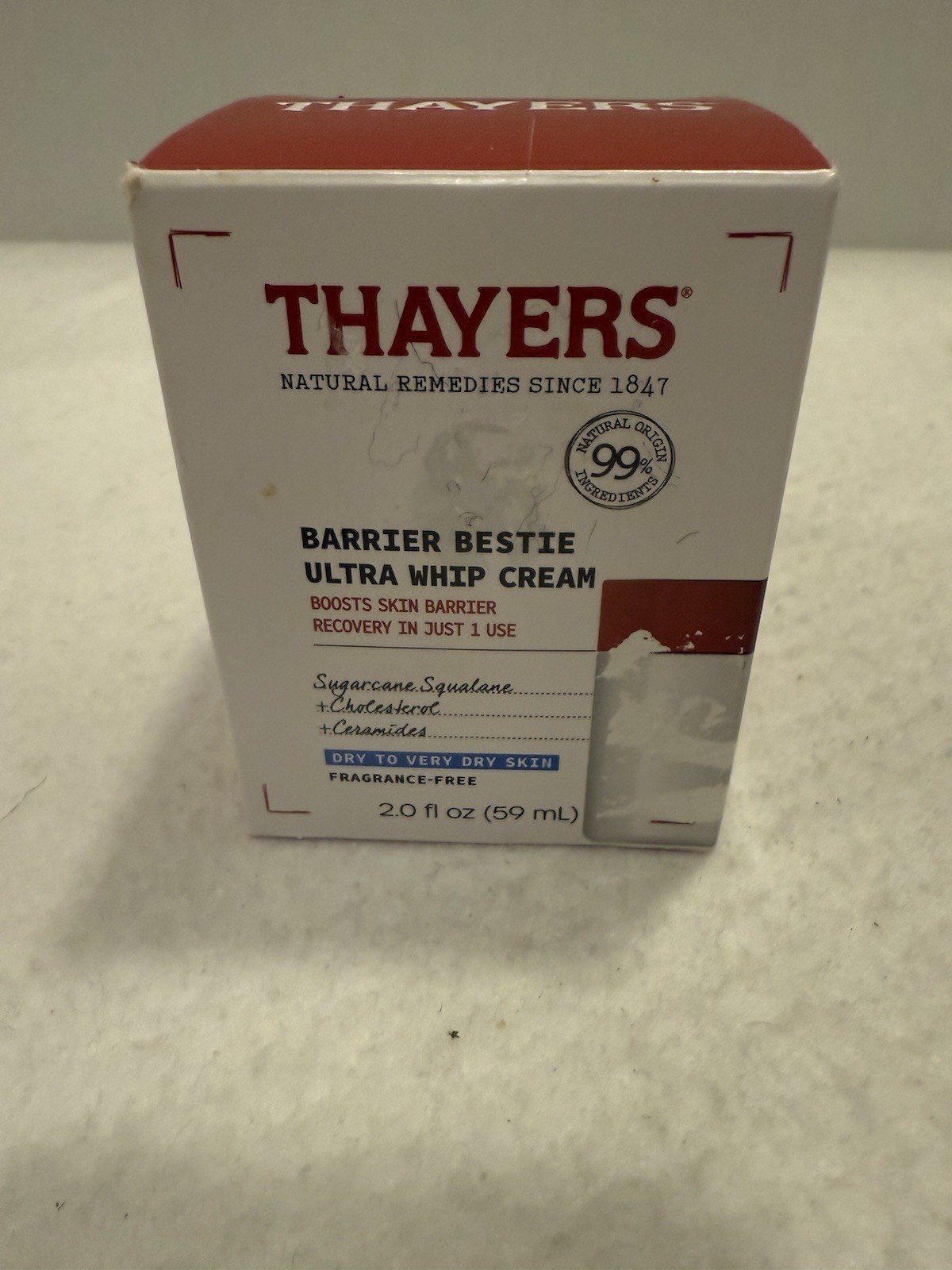 (1 Ct.) Thayers – Barrier Bestie Ultra Whip Cream – 2.0 fl oz / 59 mL
